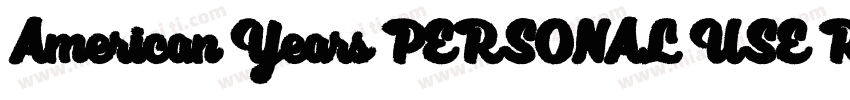 American Years PERSONAL USE Regular字体转换
